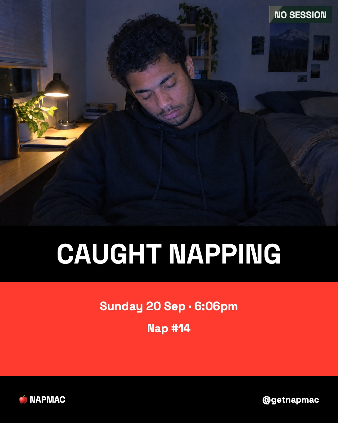 Staged example Caught Napping card 1