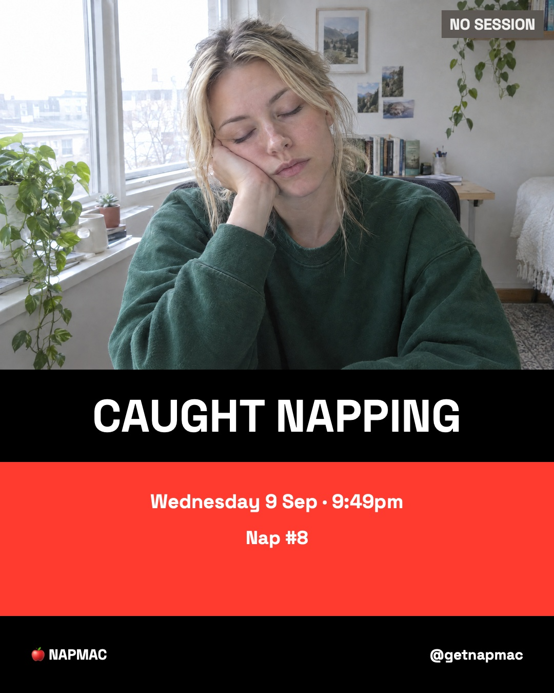 Staged example Caught Napping card 2